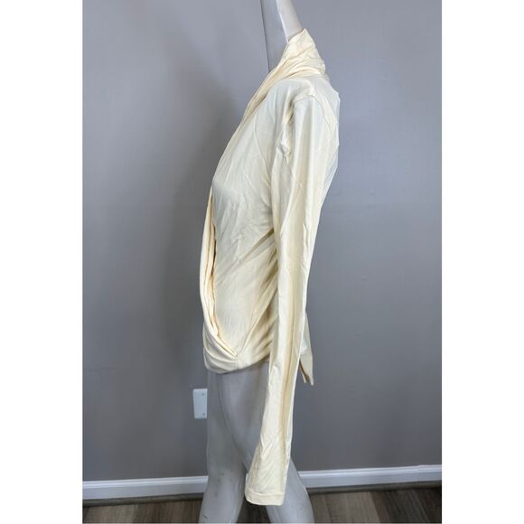 Toteme Stretch-Jersey Wrap Top Size S $490 - Picture 6 of 10